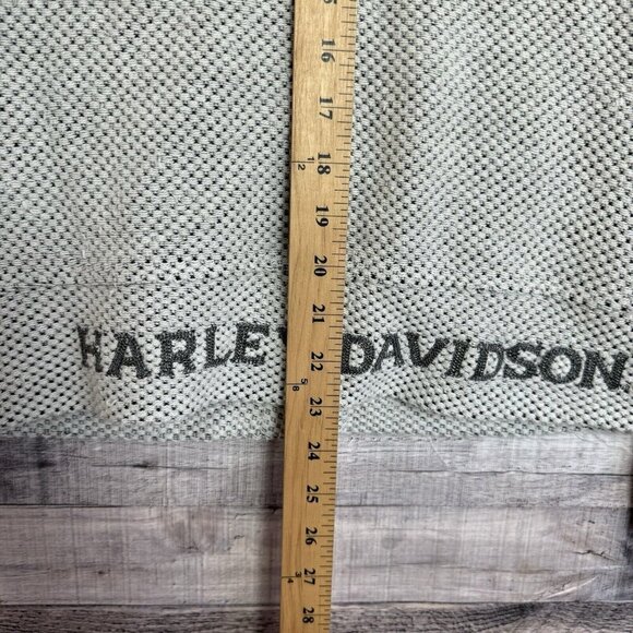 Harley Davidson Girls Ivory Gray Embroidered Asymmetrical Zip Jacket Size L - Picture 8 of 10